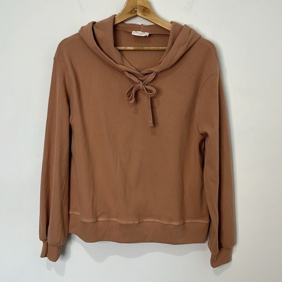 Allie Rose Loungewear Matching Set Women's Size Small Pink Ribbed Hoodie Pants - Picture 4 of 16